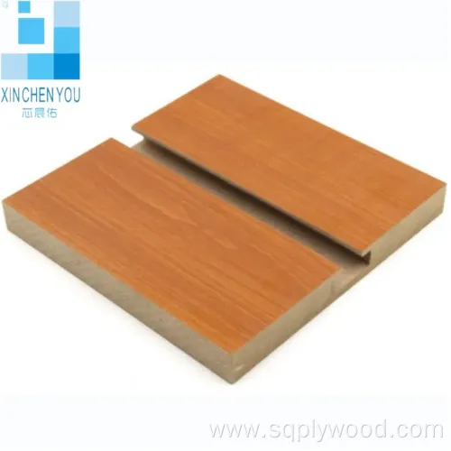 Factory Grooved MDF 18mm Melamine Slot MDF Panel with Aluminum Inserts